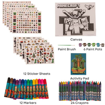 Minecraft Creative Coloring Canvas Painting And Activity Set For Kids, 1000+ Pcs