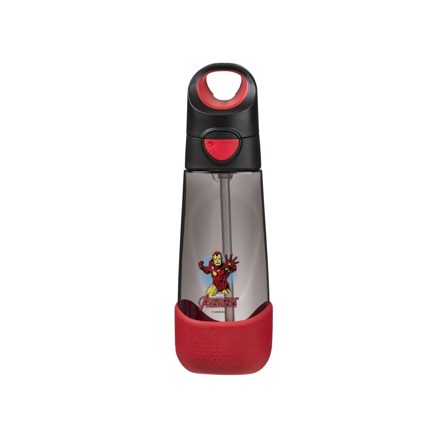 B.Box Avengers Tritan Straw Water Bottle For Kids - 600Ml, Durable & Spill-Proof, Bpa-Free, Easy Grip Design - Multicolor