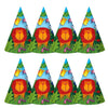 Wanna Party Jungle Animal Party Hats - 8Pc