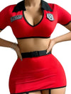 RioDebella Womens Sexy Red Babydoll Costume Set