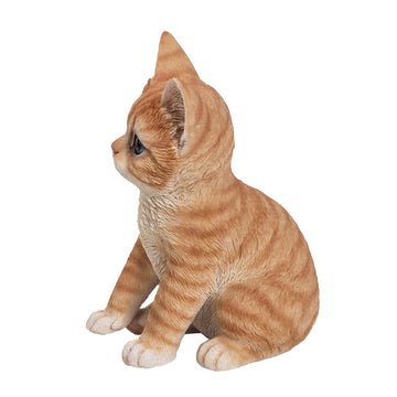 Pacific Giftware Realistic And Cute Orange Tabby Kitten Collectible Figurine Amazing Detail Glass Eyes Hand Painted Resi