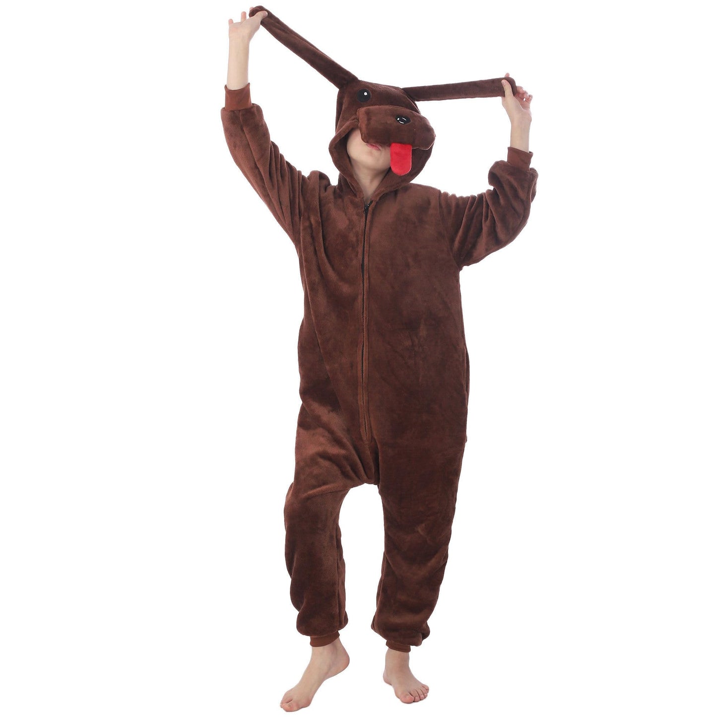 WAFUNNE Animal Onesie Costume for Kids Child Boys Girls Womens Mens Cosplay Halloween Costumes Easter Onesies Tedy Dog 140