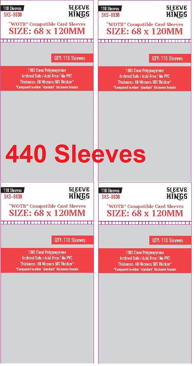 Sleeve Kings ''Wotr Perfect Compatible'' Sleeves 68 X 120 Mm (4X110 Pack, 440 Sleeves)