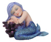 Ebros Under The Sea Blue Child Mermaid Sleeping On Coral Statue Enchansia Mergirl Decorative Figurine