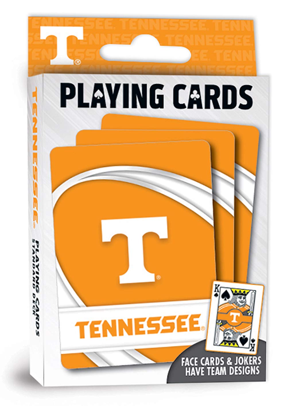 Masterpieces Family Games - Ncaa Tennessee Volunteers Playing Cards - Officially Licensed Playing Card Deck For Adults, Kids, And Family