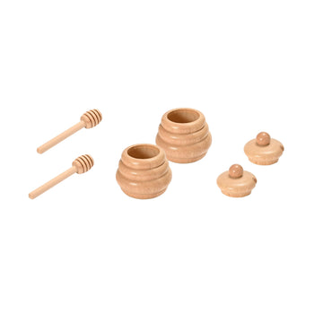 Mont Pleasant 2Pcs Wooden Beehive Toys With Lid And Honey Stick, Sorting Stacking Toys For Toddlers Montessori Wooden Toy For To