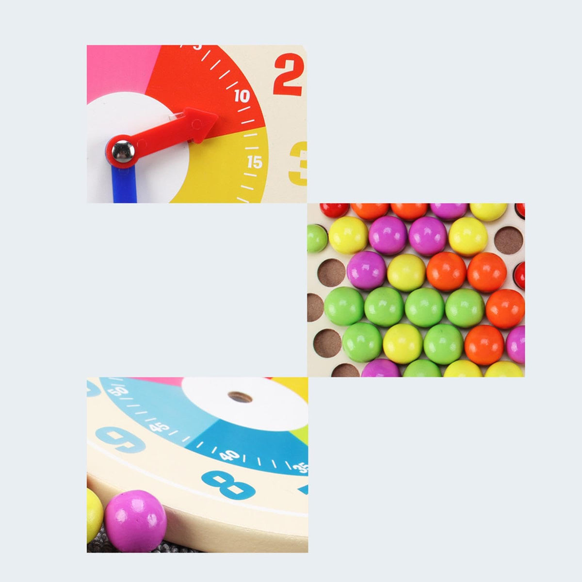 Enakshi Clock Puzzle Clip Beads Clock Toy Shape Clock for Toddler Kids Great Gift|Toys & Hobbies | Preschool Toys & Pretend Play