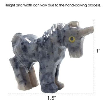 Nelson Creations, Llc 1.5 Inch Unicorn Hand-Carved Soapstone Animal Totem Figurine