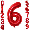 Goer Red Foil Balloons Number 6,Huge Number Balloons For 6Th 66Th Birthday Party Supplies Anniversary Decorations (3 Pcs,42 Inch,32 Inch,16Inch)