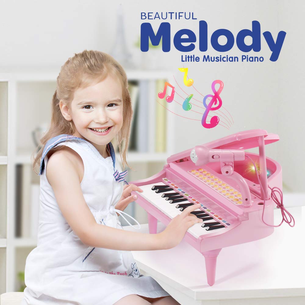 31 Keys,Kids Grand Piano Keyboard Toy for Beginners,3 4 5 6 Years Old Toddler Girl Boy First Birthday Gift,Musical Instrument,w/