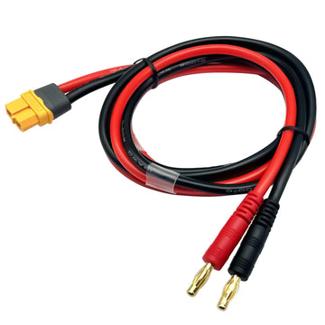 XT60H (XT60 Upgarded Female Connector Plug to 4mm Banana Plugs Battery Charge Lead Adapter Cable 3FT/1M
