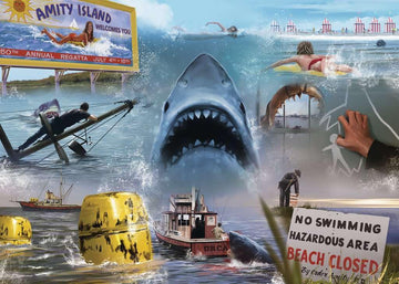 Ravensburger Universal Studios Artist Collection: Jaws 1000 Piece Jigsaw Puzzle - 12000277 - Handcrafted Tooling Made in Germany Every Piece Fits Together Perfectly