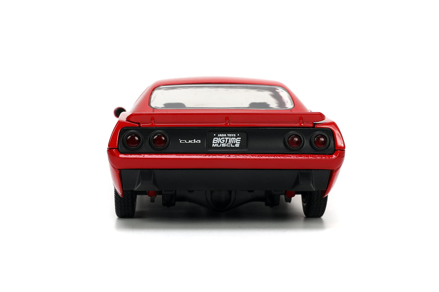 Jada Toys Big Time Muscle 1:24 1973 Plymouth Barracuda Die-Cast Car Red/Black, Toys For Kids And Adults
