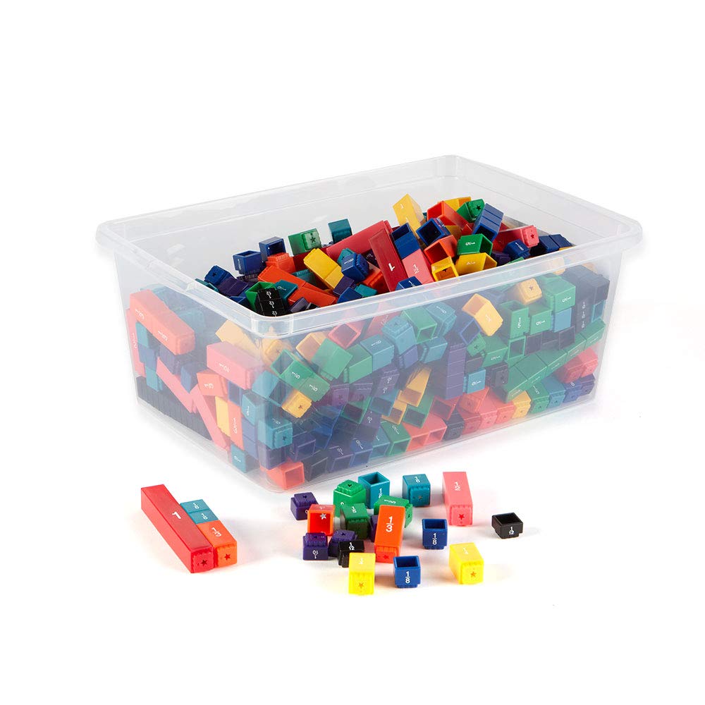 Hand2Mind Rainbow Fraction Tower Cubes, Montessori Math Materials, Fraction Manipulatives, Unit Fraction, Fraction Cubes, Math M