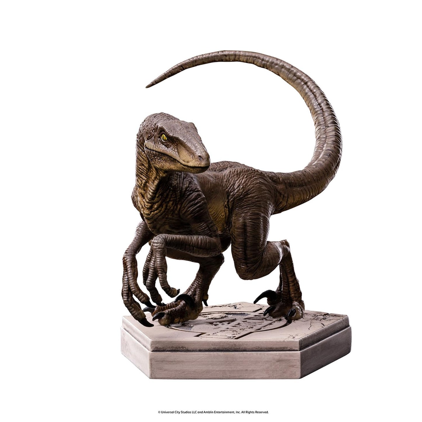 Jurassic World Icons Velociraptor C Statue, 7 cm