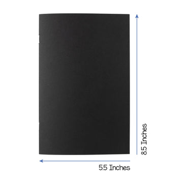 Hygloss Blank Books 5.5 X 8.5 Inches - 20 Pack - Black Color Paperback For Drawing & Writing - Empty Books For Journaling, Sketc