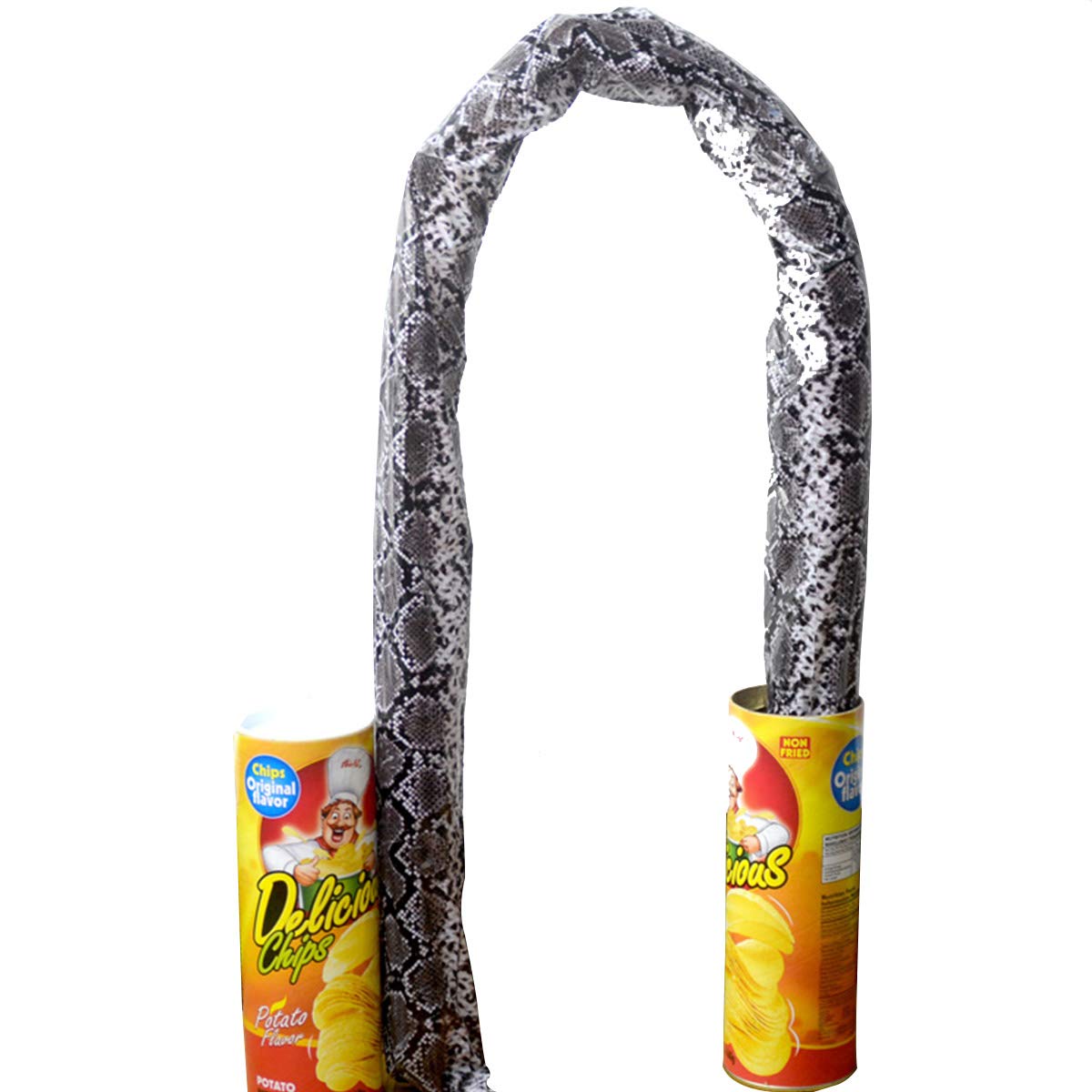 Blppldyci The Potato Chip Snake Can Jump Spring Toy Gift April Fool Day Halloween Party Decoration Jokes in A Gag Prank Large Si