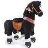 PonyCycle Ride-on Toy Horse for Kids 3-5 Years - Plush, Black, Size 3, Model Ux326 with Brake