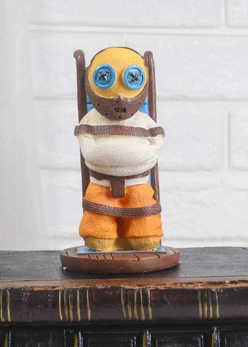 Ebros Day Of The Dead Pinheadz Monster With Voodoo Stitches Figurine Halloween Collectible Toy Statue Fantasy Mythical Beings Undead Apocalypse Horror Icon (Dr Hannibal Lecter)