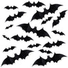 DIY Halloween Party Supplies PVC 3D Decorative Scary Bats Wall Decal Wall Sticker, Halloween Eve Decor Home Window Decoration Se