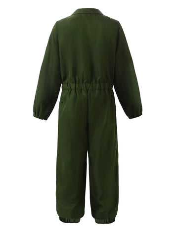 Reliparty Fighter Pilot Costume For Kids Air Force Flight Suit Dress Up Halloween Career Day,160