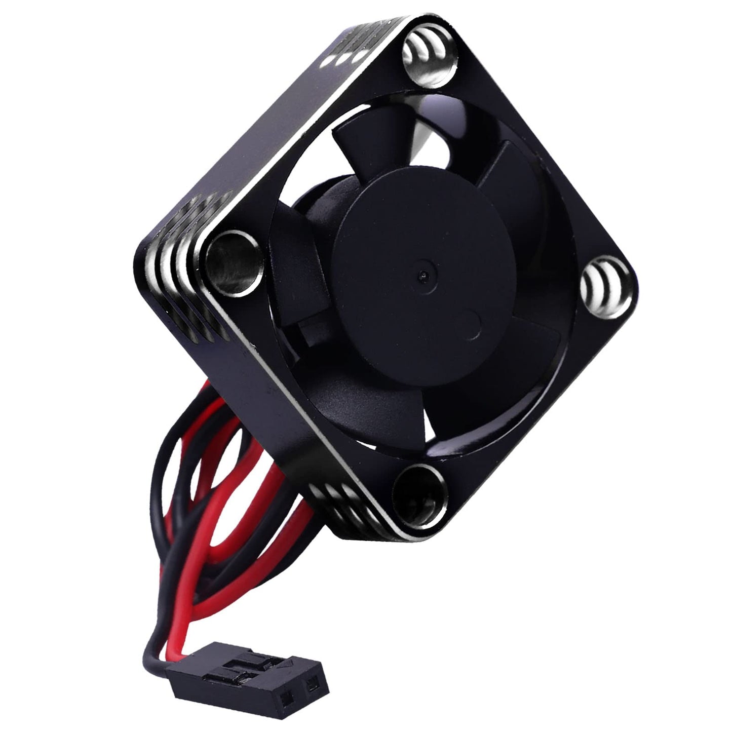 AllinRC 30mm RC Motor Cooling Fan Heatsink ESC Cooling Fan for RC Car 1/8 1/10 1/12 Scale 540 550 Brushless Motor Brushed (Black