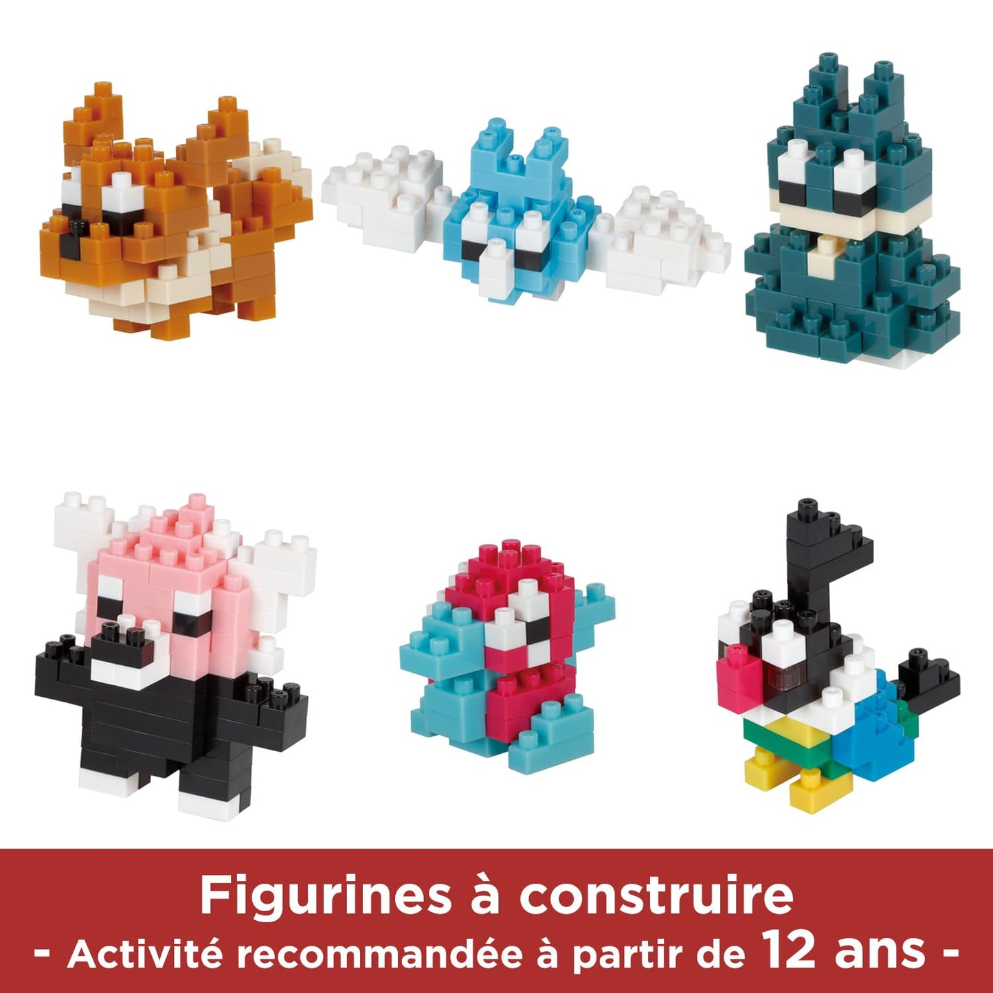 Nanoblock - Pokémon - Type Normal Set 1 (Blind Box Complete Set), Mininano Series Building Kit