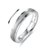 LOFITOR 925 Sterling Silver Fidget Ring for Women Band Anxiety Ring 4mm Sandblast Silver Thumb Ring Spinner Ring for Men Stress
