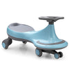 GLACER Wiggle Car Just Twist Swing Car with Flashy PU Wheels No Battery Gears or Pedals Wiggle Bike Easy to Ride Indoor Outdoor Ride on Toy Gift for Boys & Girls Aged 3 Years Old and up (Blue)