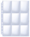 HERKKA Trading Card Sleeve Pages, 100 Pack, Clear Polypropylene, 9 Pocket, Fits 3 Ring Binders