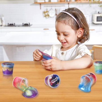Kids Party Favors Slime Putty, 24 Pack Galaxy Slime Bulk, Crystal Slime For Goodie Bag, Stress Relief Toys, Tactile And Visual S