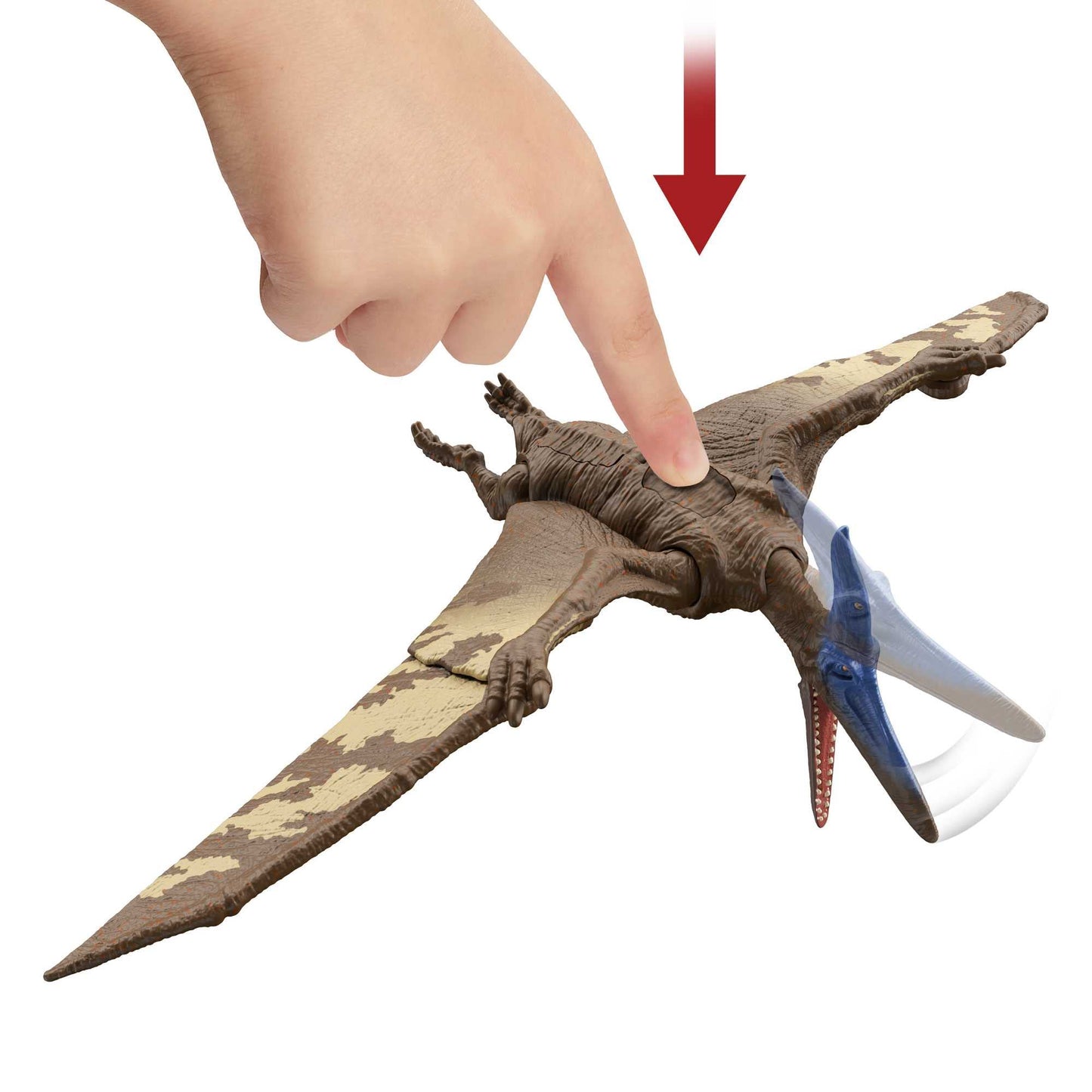 Mattel Jurassic World Dominion Roar Strikers Pternanodon Dinosaur Toy With Flying Bite Attack & Sound, Plus Downloadable App & Ar