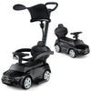 HONEY JOY Ride On Push Car Licensed Mercedes-Benz Push Cars for Toddlers Adjustable Canopy & Seat Storage Horn Toddler Push Car with Handle Ride On Toy for Boys Girls(Black)
