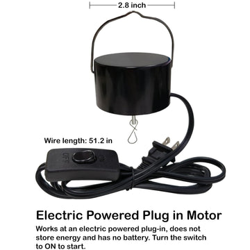 Electric Rotating Display Motor, Plug-In Slow Spinner For Hanging Decor: Disco Balls, Mirror Balls, Baby Cribs, Art Displays, Ga