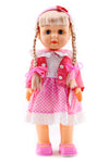 NST Gifts Belinda 17" Interactive Vinyl Walking Doll - Singing, Talking, Cuddly Baby with Blinking Eyes, Blue Color