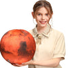 Elainren Soft Planet Mars Plush Toy Realistic Stuffed Space Planet Toy Cute Solar System Planet Plushie Doll Gifts/10.6''