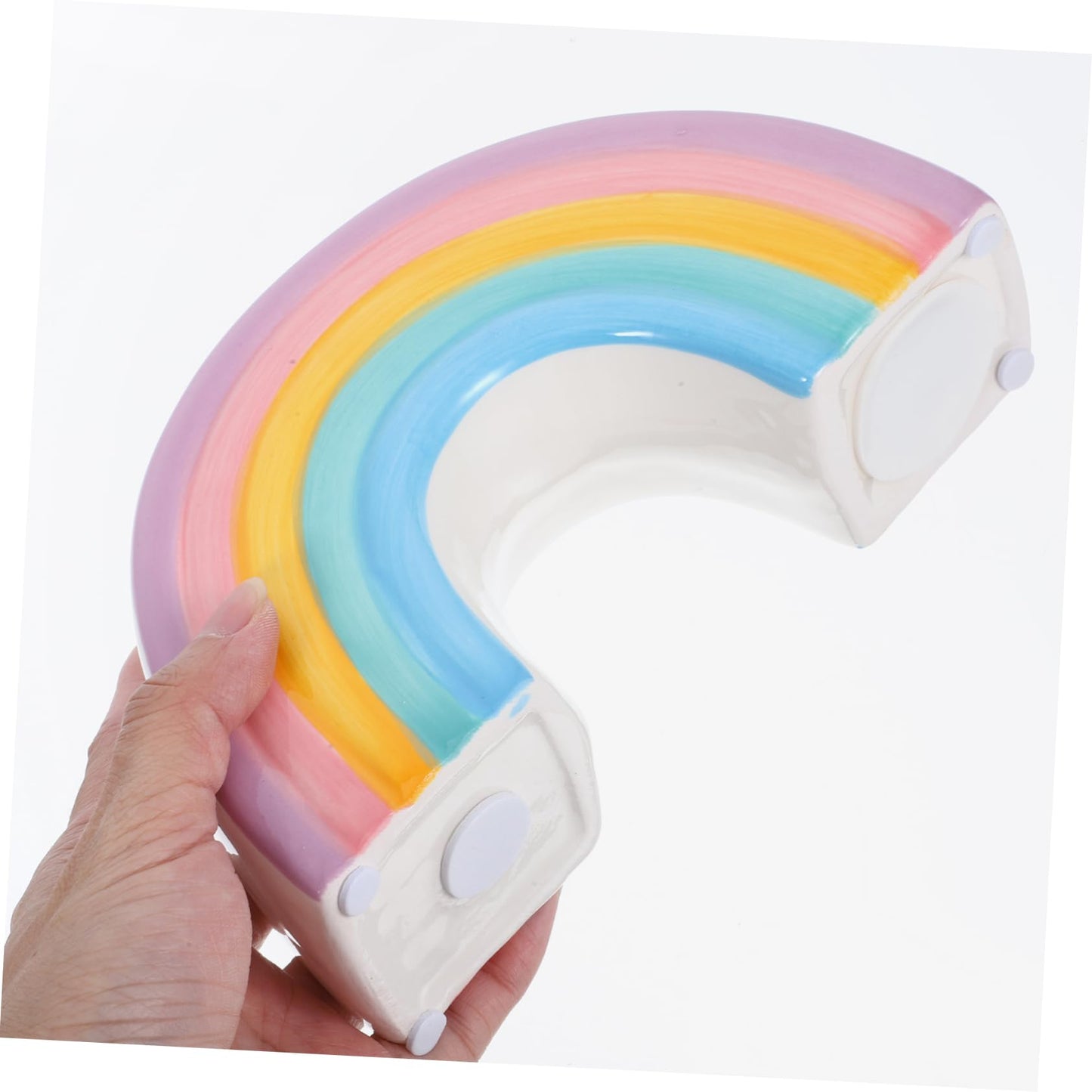 Rainbow Piggy Bank Ceramic Money Bank Decorative Money Box Coin Saving Pot Desktop Ornament For Kids Table Nursery Decor