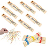 Chochkees Classic Wooden Thin Pick Up Stick Game 31 Pieces Fun Family Game Gift Idea, 7'' Tall, (6-Pack)