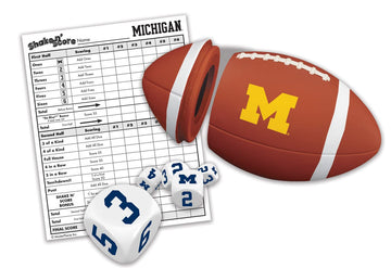 Masterpieces Ncaa Michigan Wolverines Shake N' Score Travel Dice Game, Team Color, One Size (41533)