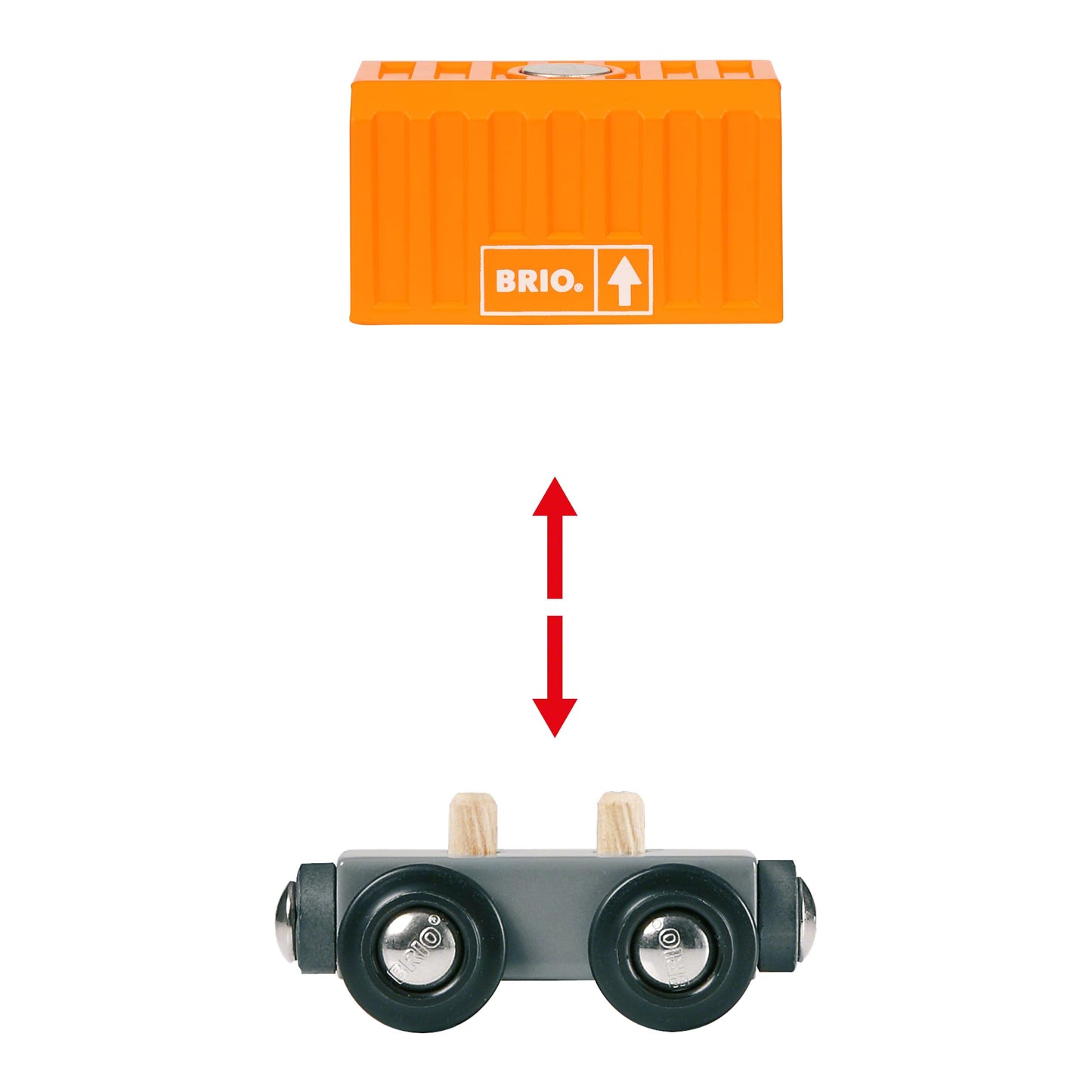 BRIO 33982 Three-Wagon Cargo Train - Kid-Friendly Wooden Toy Train | Engaging Play Experience | Compatible with All Railway Trac