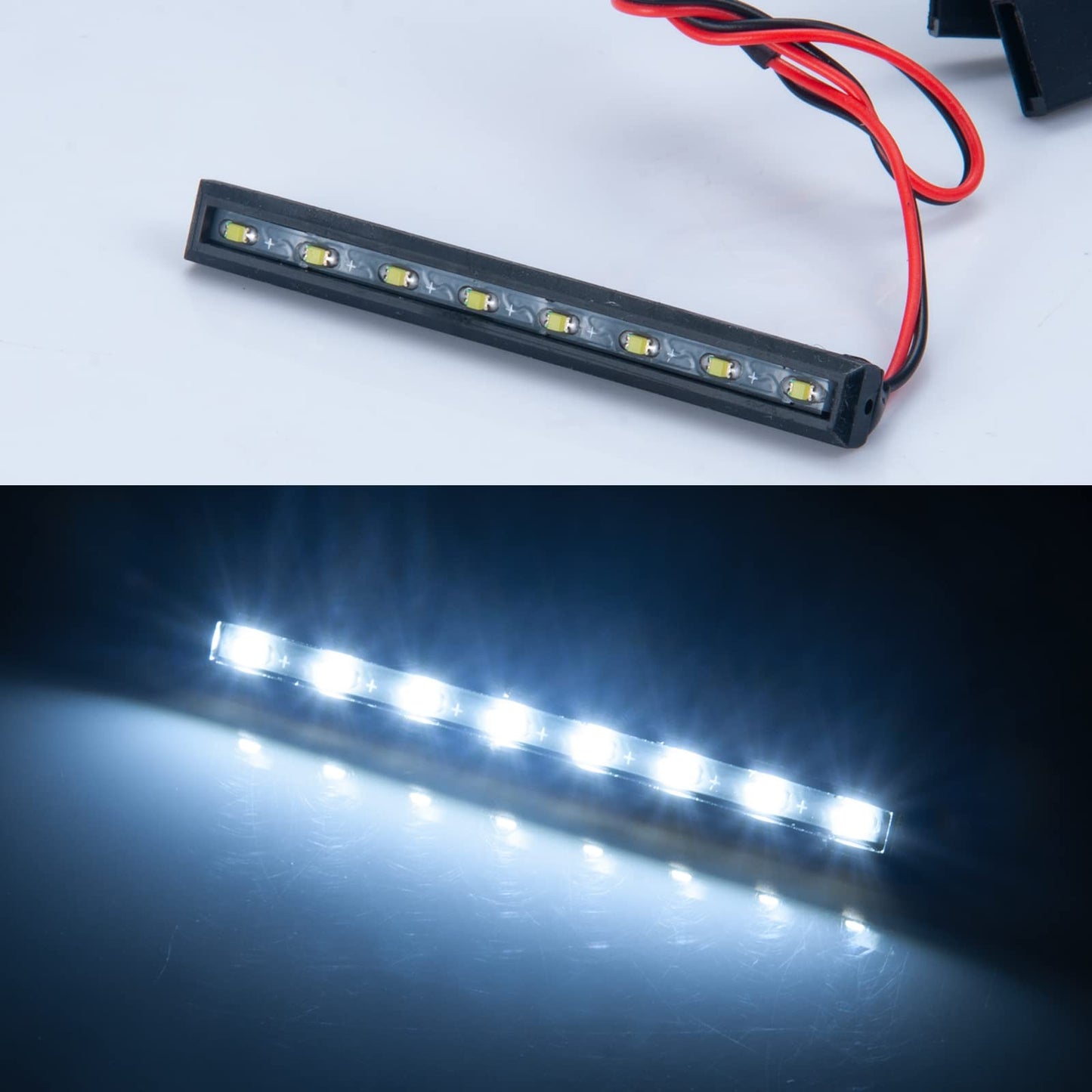 MOHERO RC 1/24 Metal Roof Rack Luggage with Headlight for 1/24 RC Crawler Car Axial SCX24 AXI00005 Gladiator Upgrade Parts