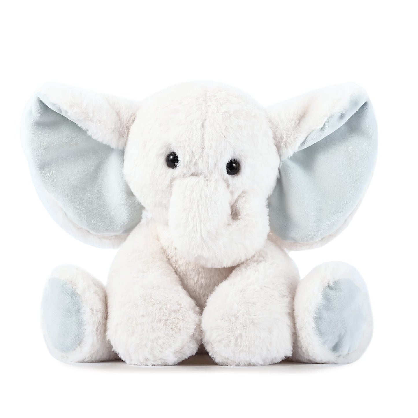 Tcbunny Baby Elephant Bedtime Stuffed Animal Plush Toy Gift 11'', Kids, Amy (White)