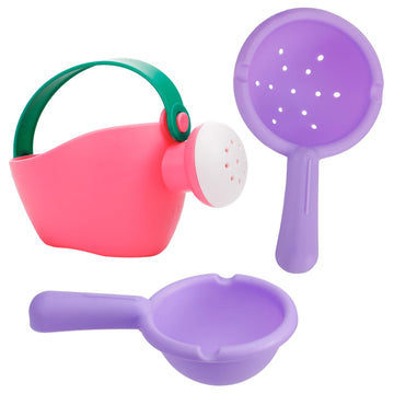 Biubee Bath Toys For Toddlers Age 1-3 - Small Baby Bath Tub Swimming Pool Water Table Toys, Soft Mold Free Water Toys Fun Tactile Training Newborn Gifts, Pink, 3Pack