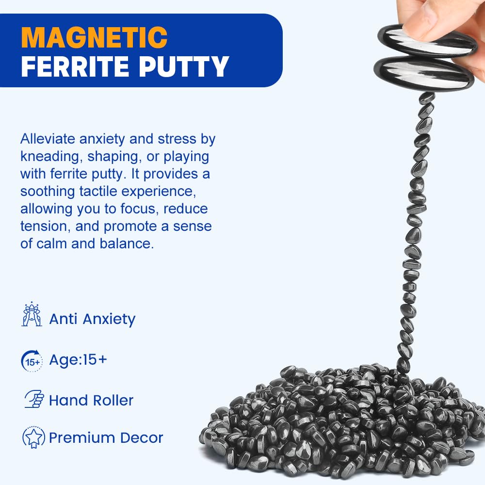 Cool Fidget Magnet Ferrite Putty, Slime Putty Party Favors, Magnetic Stones Eggs With Rattle Fidget Magnets Snake Eggs, Edc Desk Toy, Slime Putty & Science Kit Gift