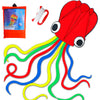 HONBO Soft Octopus Kite for Kids, Red Beginner Kite for Toddlers 3-5, Perfect Beach Toy for Summer Fun, Small Size