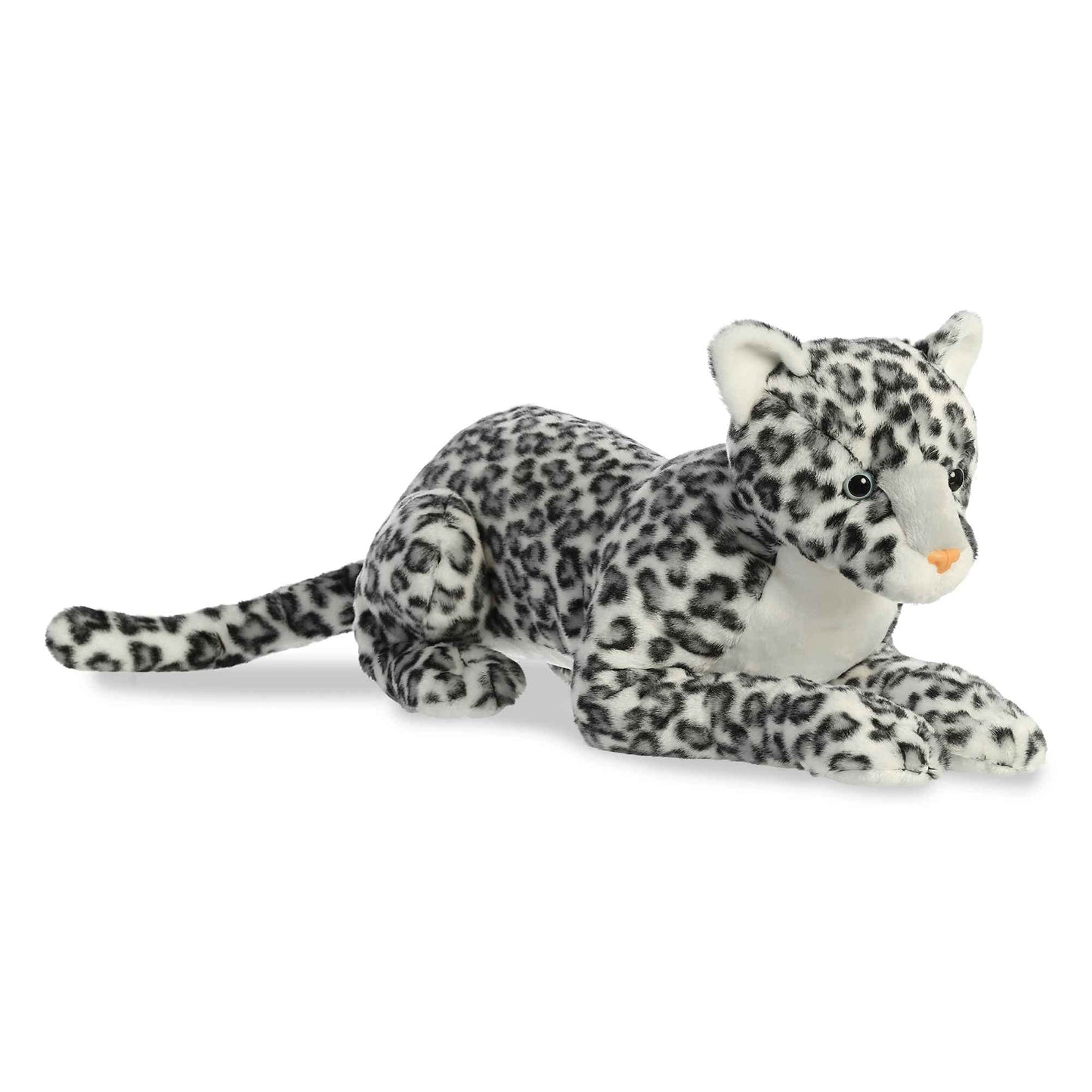 Aurora® Adorable Super Flopsie™ Snow Leopard Stuffed Animal - Playful Ease - Timeless Companions - Gray 28 Inches