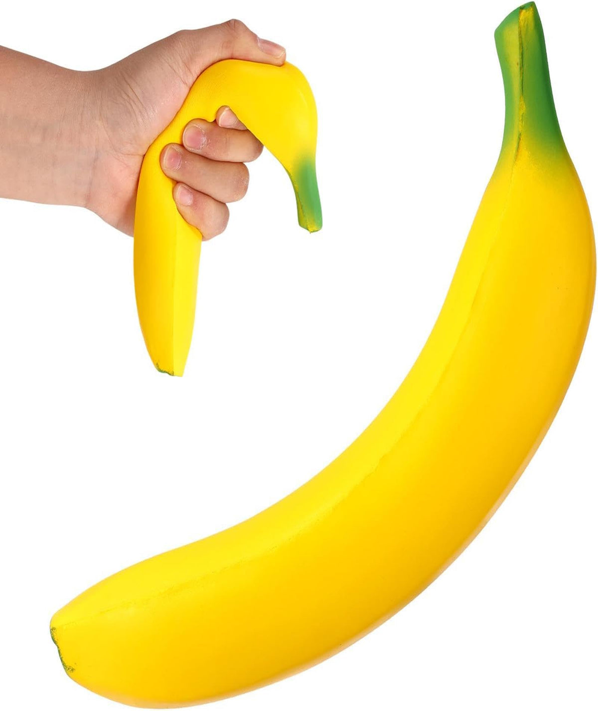 1 Pcs Banana Squishy, Banana Squeeze Fidget Toy, 18cm Big Squishy, Realistic Fruit Squishy , Stretchy Sensory Stress Toy, Anxiet