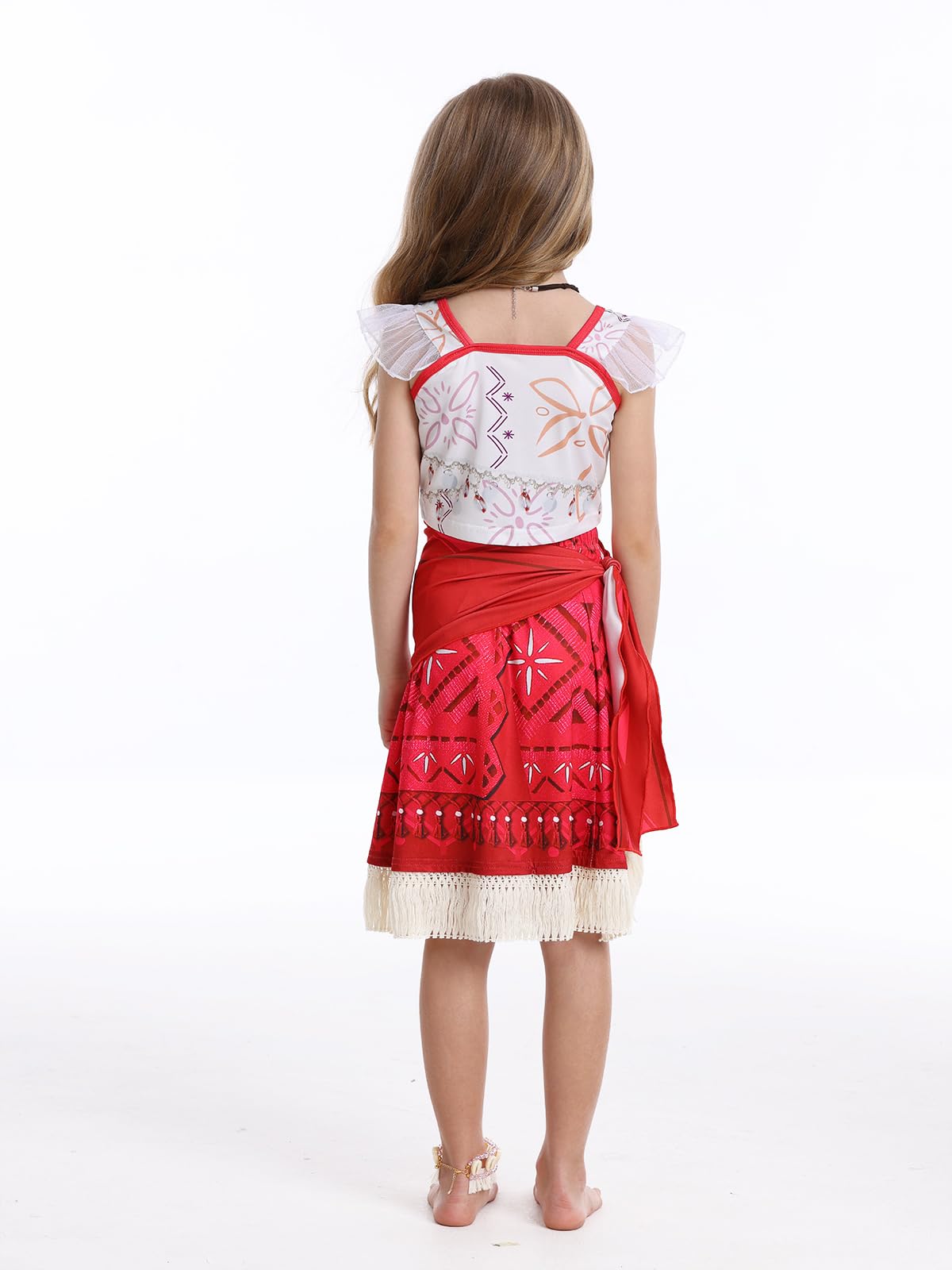WonderBabe Princess Adventure Dress Up Clothes for Little Girls Princess Two-Piece Dress Skirt Set Witch Accessories Princess Ad