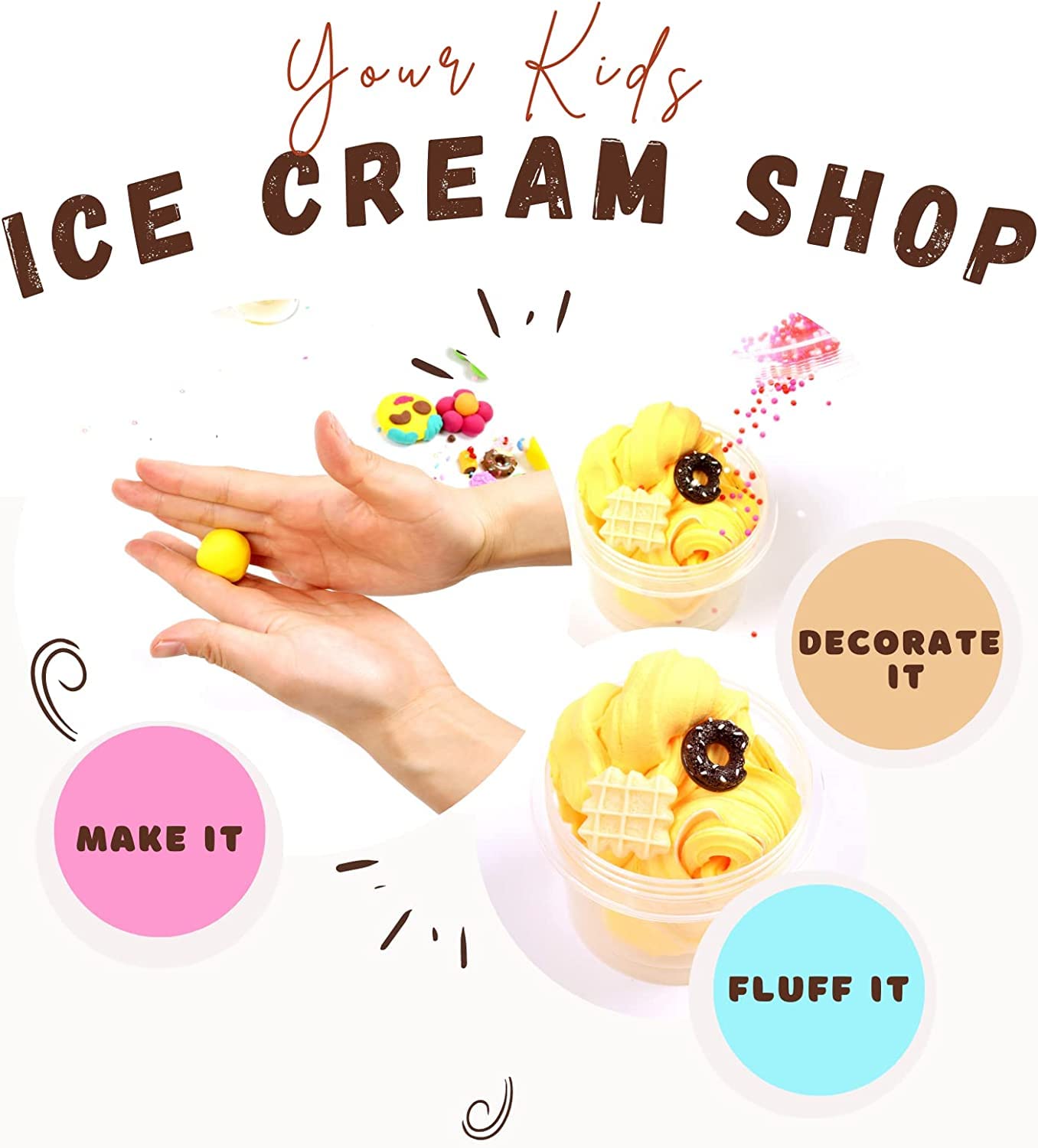 Toysbutty Butter Slime Making Kit Super Soft Non Sticky 6 Color Pack In Gift Box, Stretchy Scented Butter Slime Ice Cream Toy Wi