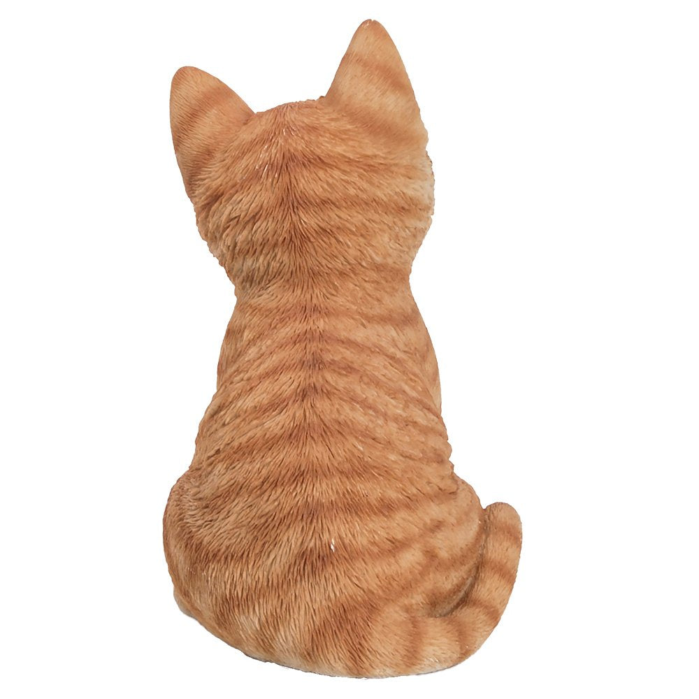 Pacific Giftware Realistic And Cute Orange Tabby Kitten Collectible Figurine Amazing Detail Glass Eyes Hand Painted Resi